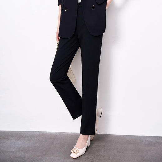 【上衣+裤子】罗蒙女士套装时尚百搭职场通勤简约大众西装两件套女 商品图3