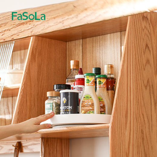 FaSoLa厨房置物架多功能调料品收纳转盘旋转式家用厨房调料瓶神器 商品图9