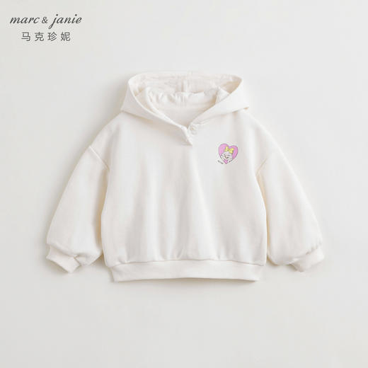 马克珍妮女童连帽卫衣儿童超舒棉宽松卡通上衣外套春装新款240077 商品图1