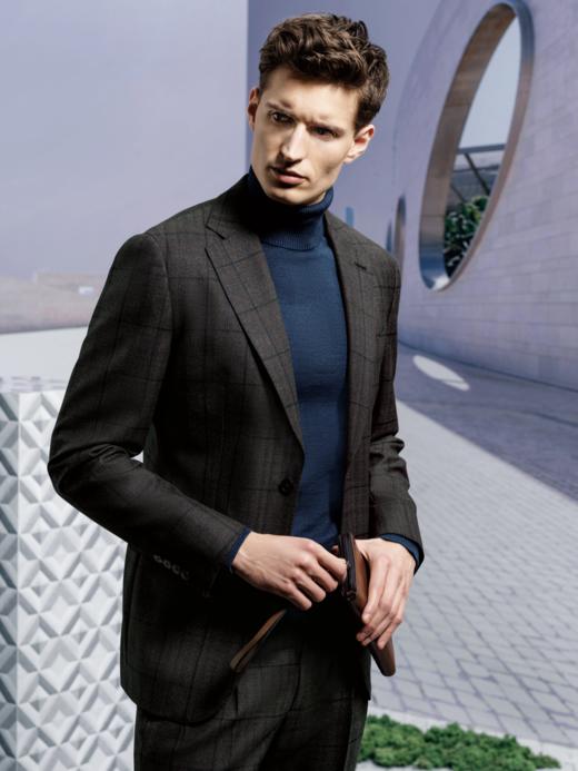 Stylbiella 澳洲美丽诺羊毛双经双纬高克重巧克力色全麻衬套装 商品图0