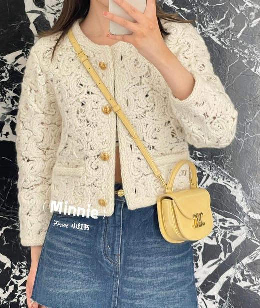 Celine迷你马鞍-奶黄色 商品图3