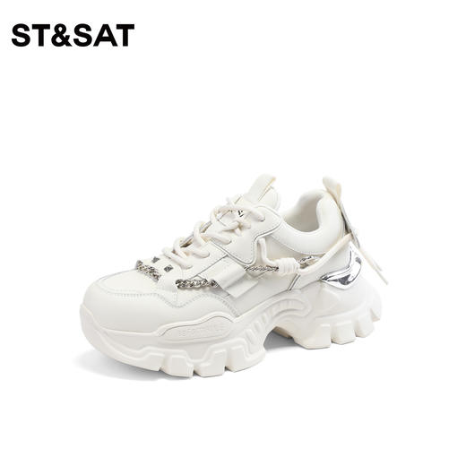 星期六潮酷厚底小白鞋高跟老爹鞋SS33112136 商品图4