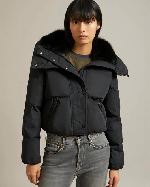 Yves Salomon - Puffer Jacket CB - 女装 - 羽绒夹克 - 黑色 商品图1