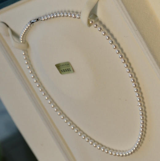 甄珠贝 4-5mm 天花板级别 精品国珠 超亮 正圆无暇 进口925银竹节扣 商品图0