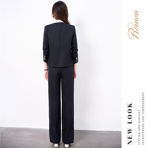 【上衣+裤子】罗蒙春秋款小香风女士套装气质优雅简约大方两件套 商品图3