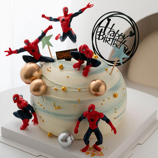 情景蛋糕 蜘蛛侠 牛奶奶油情景蛋糕 生日蛋糕 大理同城送 商品图1