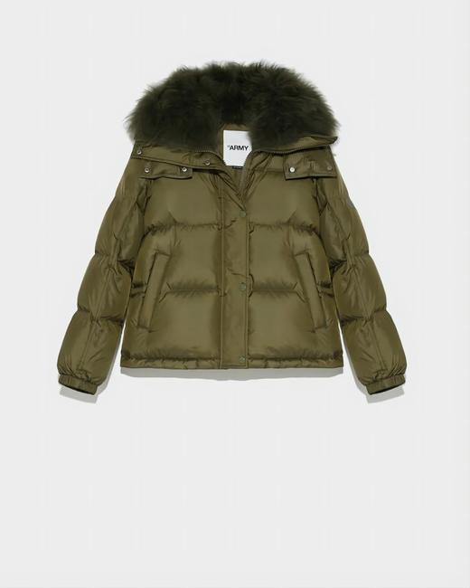 Yves Salomon - Down Jacket Technical - 女装 - 羽绒夹克 - 墨绿 商品图0