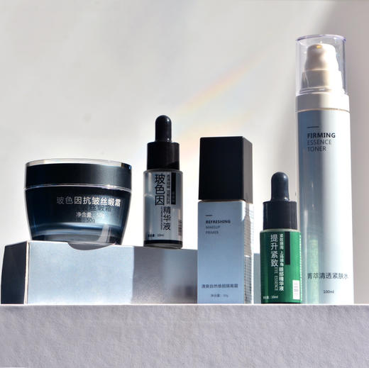 复刻冻龄五件套装 【送尝鲜复刻5件套】顶配伴手礼 50克玻色因黑绷带（日霜），50克玫瑰菁纯霜（晚霜），100ml白金紧肤水， 10m藻萃取提升紧致眼部精华液 ，10ml玻色因原液 商品图12