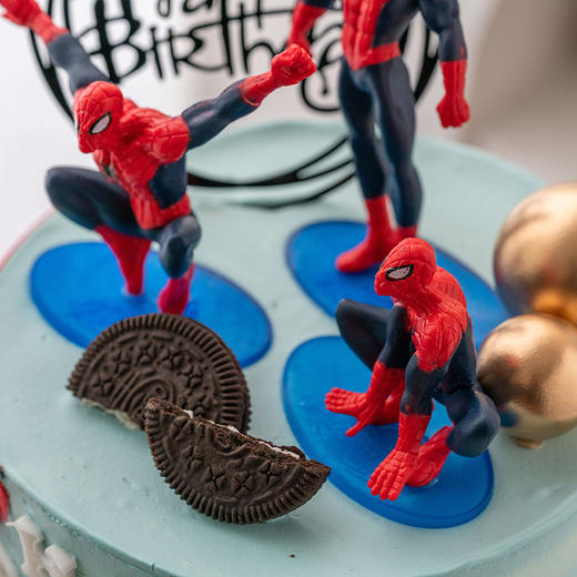 情景蛋糕 蜘蛛侠 牛奶奶油情景蛋糕 生日蛋糕 大理同城送 商品图3