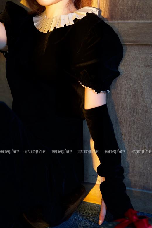 【门店同款】冬季派对复兴-袖套花边领轻礼服 155495079 商品图7