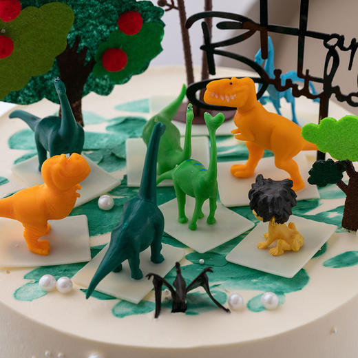 情景蛋糕 侏罗纪公园 恐龙 牛奶奶油情景蛋糕 生日蛋糕 大理同城送 商品图2