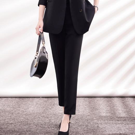 【上衣+裤子】罗蒙春秋款女士套装优雅通勤气质大方西服套装两件套女 商品图3
