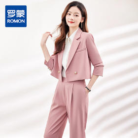 【上衣+裤子】罗蒙春秋款女士套装大气干练职场百搭气质西装两件套女