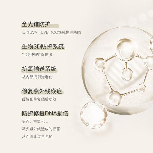 纯物理防晒｜纳米氧化铈+超強抗氧EUK护肤3个月以上宝宝痘肌蓝光红外线辐射SPF50 PA+++(无需卸妆) 商品图3