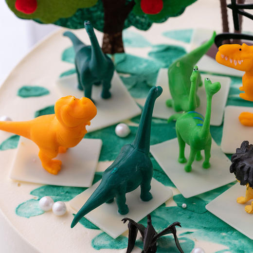 情景蛋糕 侏罗纪公园 恐龙 牛奶奶油情景蛋糕 生日蛋糕 大理同城送 商品图3