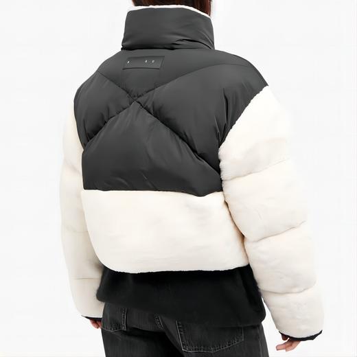 Shoreditch Ski Club - Woven Maya Shearling Puffer - Natural White & Blac - 女装 - 棉服 - 白色 商品图2