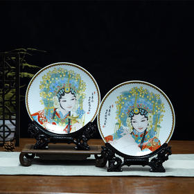 《国粹双绝》艺术赏盘 手工绘制 赠送龙头底座