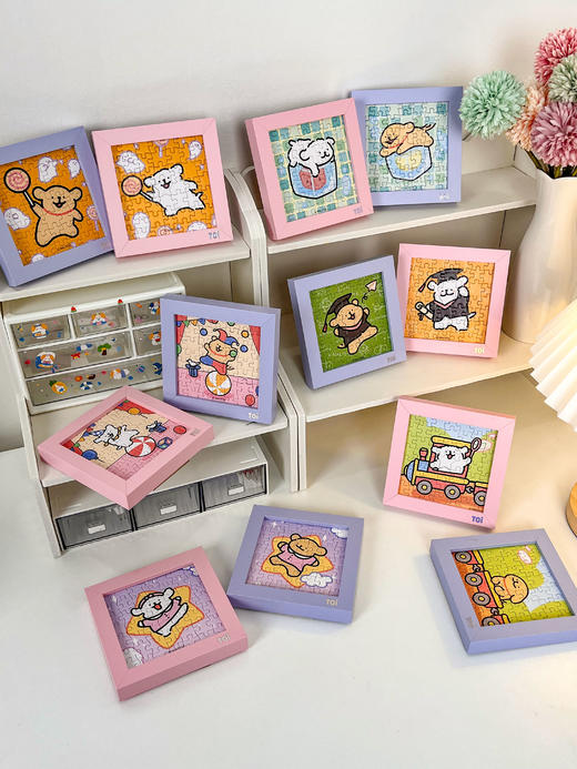 TOI图益-线条小狗-CP盲盒拼图-49片(单盒)（拍6发端盒） 商品图1