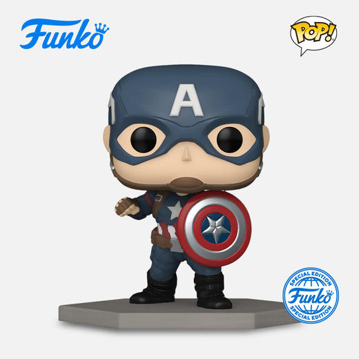 Funko POP Marvel CW BAS Captain America 美漫 美国队长3内战 打造场景POP公仔美国队长限定款手办 70101 商品图0
