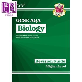 预售 【中商原版】英国CGP GCSE Biology AQA Revision Guide - Higher includes Online Edition, Videos & Quizzes