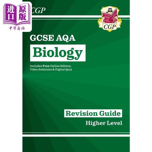 预售 【中商原版】英国CGP GCSE Biology AQA Revision Guide - Higher includes Online Edition, Videos & Quizzes 商品图0