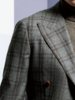 Stylbiella Super 120's 澳洲美丽诺羊毛精纺法兰绒灰色窗格纹全麻衬套装 商品缩略图1