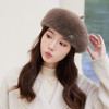 秋冬【日系兔毛画家帽女】户外 保暖时尚 贝雷帽子 商品缩略图1