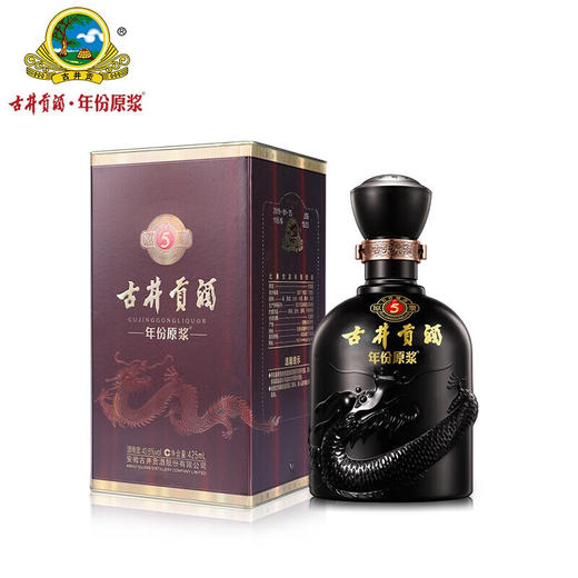【单瓶120】古井贡 年份原浆 古5 40.6度 浓香型白酒 40.6度 425mL* 4瓶  整箱装（48小时内发货） 商品图1