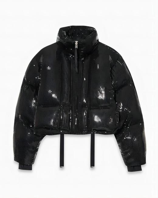 Shoreditch Ski Club - Woven Dissco Puffer Jacket - Black - 女装 - 夹克 - 黑色 商品图0