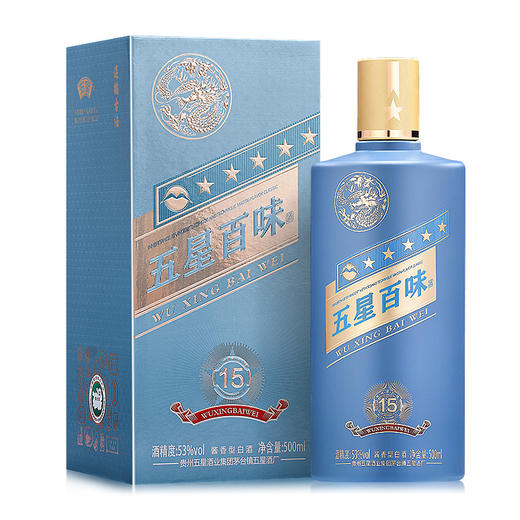 五星百味15礼盒装500ml53度酱香型白酒 商品图0