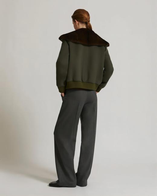 Yves Salomon - Jacket BCD - 女装 - 夹克 - 墨绿 商品图4