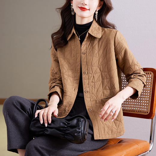 KQL-403H7715翻领短外套女2023秋冬新款洋气夹克时尚开衫潮 商品图0