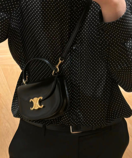 Celine迷你马鞍-黑色 商品图1