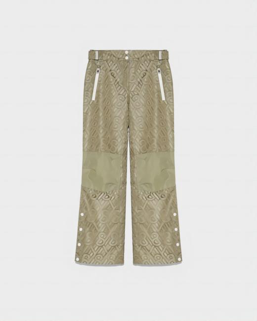 Yves Salomon - Trousers Skiwear - 女装 - 滑雪裤 - 交织色/绿色 商品图0