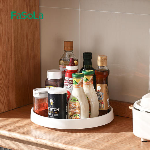 FaSoLa厨房置物架多功能调料品收纳转盘旋转式家用厨房调料瓶神器 商品图2