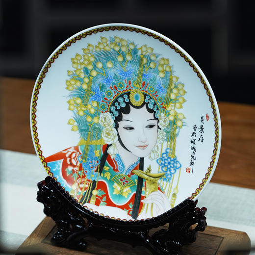《国粹双绝》艺术赏盘 手工绘制 赠送龙头底座 商品图1