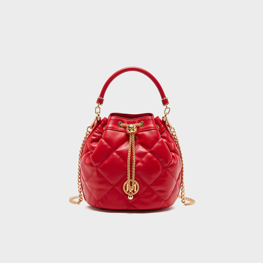 【蛇年中国红礼品系列】梦特娇法式优雅百搭福袋水桶包 商品图1