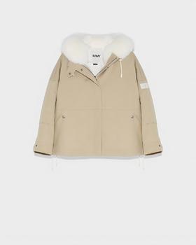 Yves Salomon - Parka Blended Cotton - 女装 - 外套 - 米黄/白