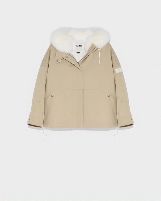Yves Salomon - Parka Blended Cotton - 女装 - 外套 - 米黄/白 商品图0