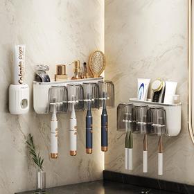 牙刷置物架免打孔刷牙杯漱口杯挂墙架子壁挂式卫生间电动家庭套装