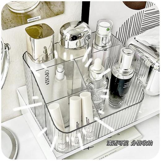 透明收纳盒化妆品整理盒护肤品笔筒化妆盒桌面口红化妆刷置物架桶 商品图3