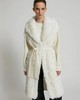 Yves Salomon - Coat Cut And Sewn Knitwear/Lamb Lg Hair - Ivoire - 女装 - 外套 - 象牙白 商品缩略图0