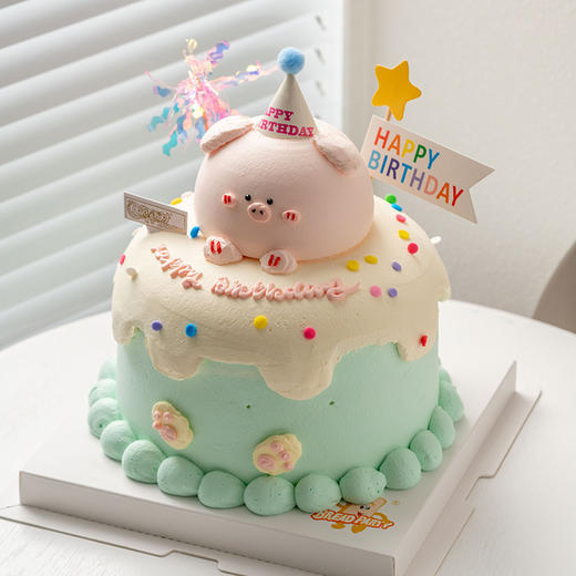情景蛋糕 福猪猪 牛奶奶油情景蛋糕 生日蛋糕 大理同城送 商品图1