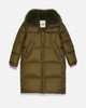 Yves Salomon - Down Coat Technical Fabric/Lg Hair Lamb - Hunter Green - 女装 - 羽绒大衣 - 墨绿 商品缩略图5