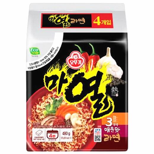不倒翁3种辣味拉面(120gx4)오뚜기 마열라면 商品图0
