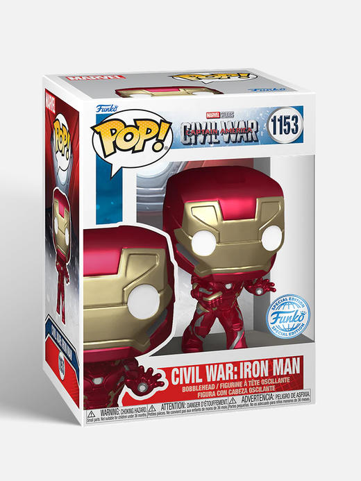 Funko POP Marvel CW BAS Iron Man美漫 美国队长3内战 打造场景POP公仔 钢铁侠限定款手办 70098 商品图4
