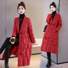 冬季新款，时尚设计感显瘦A型长款过膝V领复古盘扣羽绒服HR-KJFD187 商品缩略图5