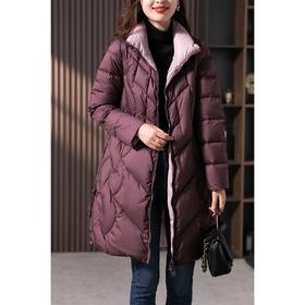 高端加厚白鸭绒羽绒服女2023冬季新款韩版中长款修身显瘦外套