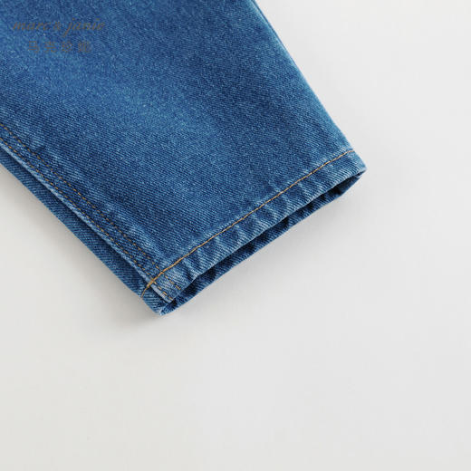 马克珍妮男童纯棉牛仔裤儿童休闲百搭长裤窄口裤春装裤子240198 商品图4