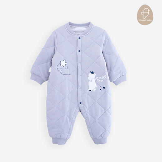 【秋冬保暖棉衣连体衣】卓儿宝宝加厚保暖纯棉棉衣家居服婴儿连体衣爬爬服适合6个月-2岁 商品图0